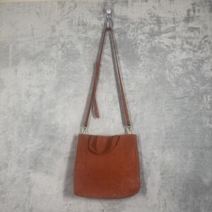 Madewell The Zip-Top Transport Crossbody in Rust Soft Nubuck Leather Boho Tote